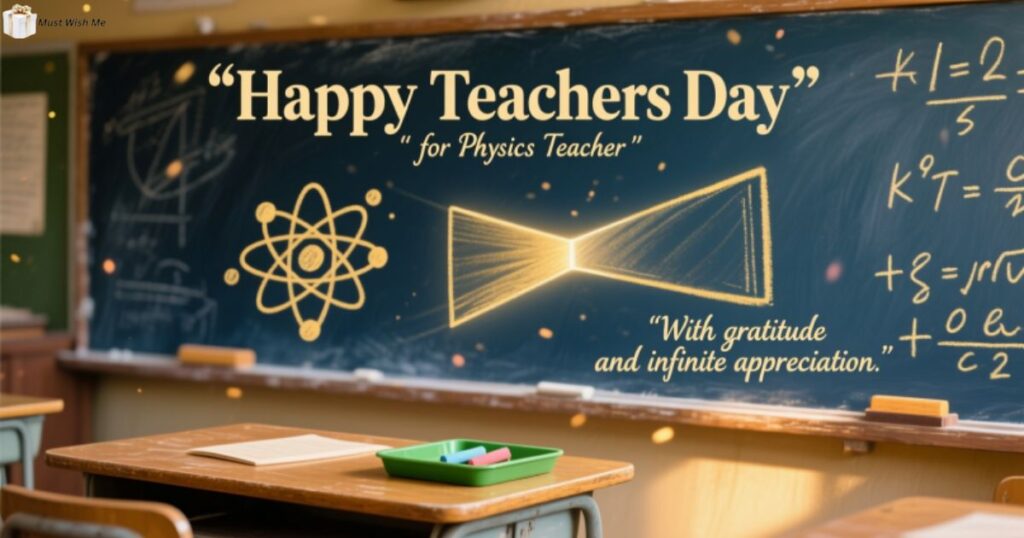 "Happy Teacher's Day! You teach us the principles that govern the universe. Thank you for enlightening our minds."