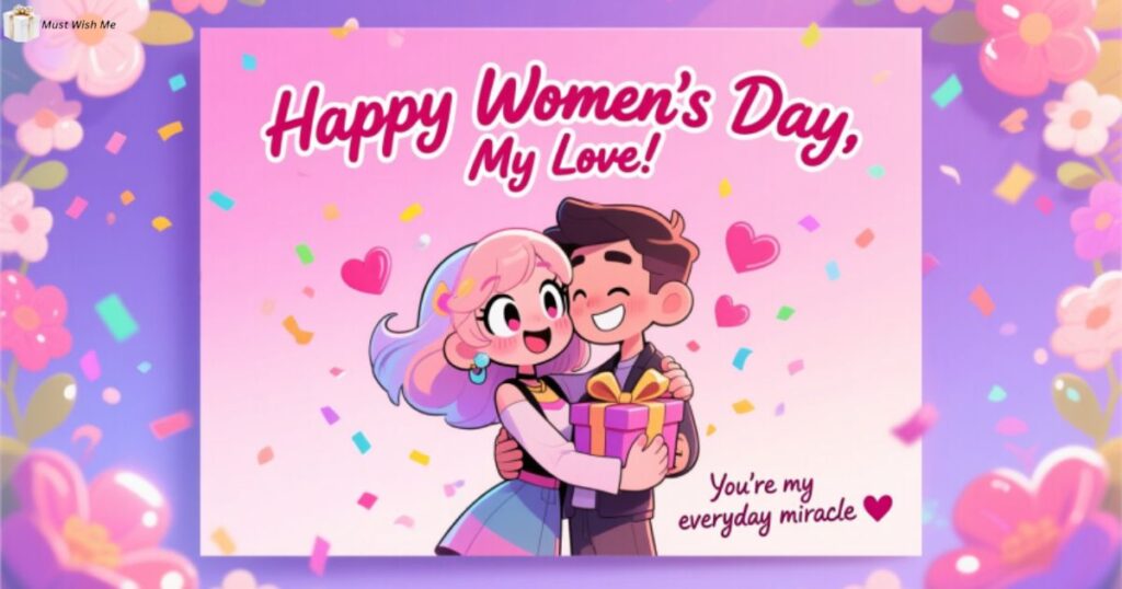For a funny Women's Day wish to your girlfriend, you can say something like, "Happy Women's Day to the only woman who can convince me to do chores and still make me feel like it was my idea!"