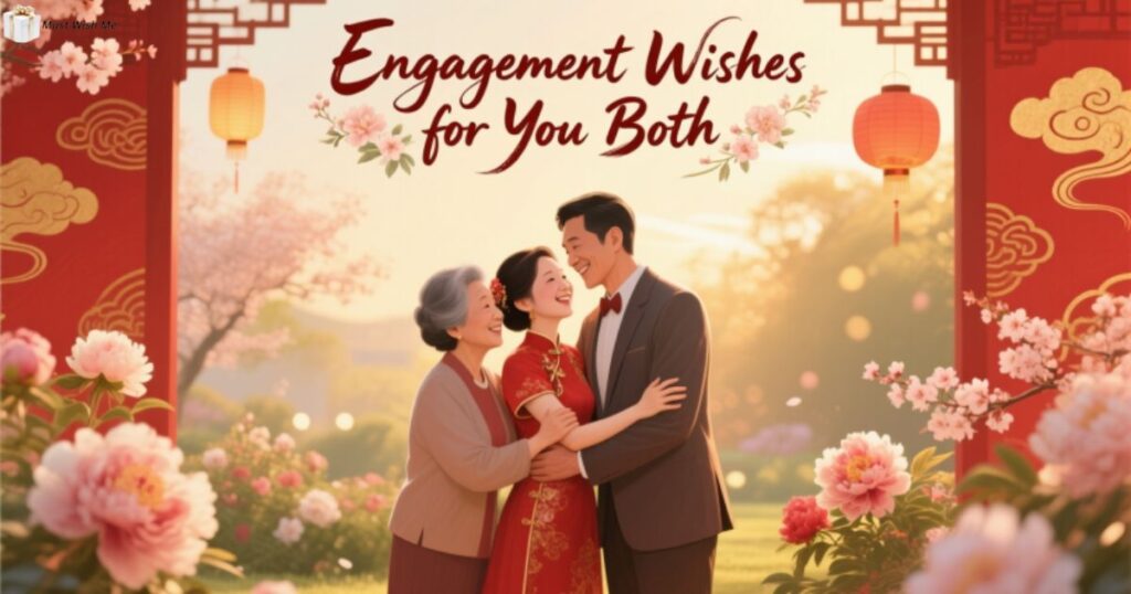 "Warmest congratulations on your engagement. Here's to a future full of love, joy, and adventure."