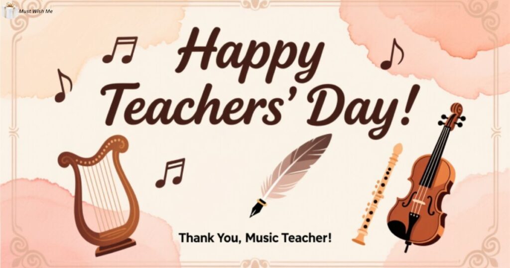 write a personalized message highlighting their impact on your appreciation for music, their ability to make learning fun, or how their guidance has helped you grow as a musician or as a person